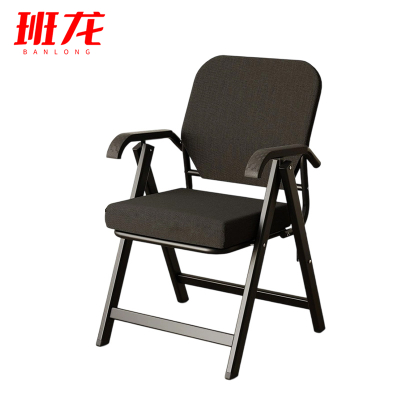 班龙折叠椅棉麻黑色把