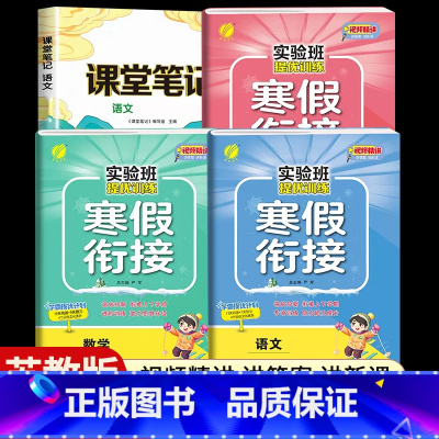 [三年级江苏版4本]语数英寒假衔接+语文课堂笔记 小学通用 [正版]2024新实验班寒假衔接一年级二年级四五六三年级上册