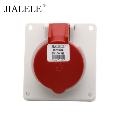 JIALELE 航空插座 斜 16A 5孔 个