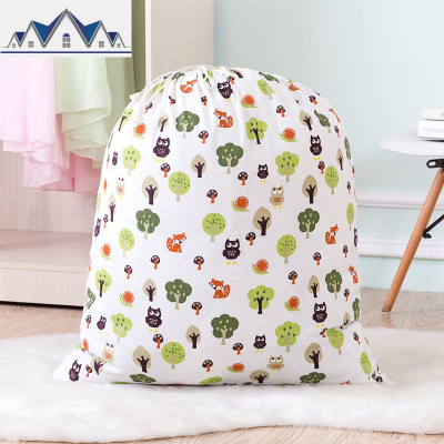 装棉被子的收纳袋束口加厚特大棉麻帆布搬家衣服打包大抽绳布袋子 三维工匠收纳包