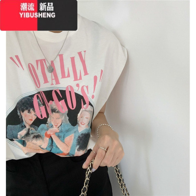 YIBUSHENG无袖t恤女季2024新款韩版宽松内搭百搭打底衫背心外穿上衣潮ins