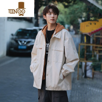 YANXU外套男风衣式男生2023新款秋装假冲锋衣休闲男女款夹克