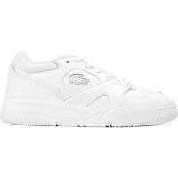 Lacoste纯色系时尚休闲板鞋男款真皮 LaceUp 舒适减震运动鞋