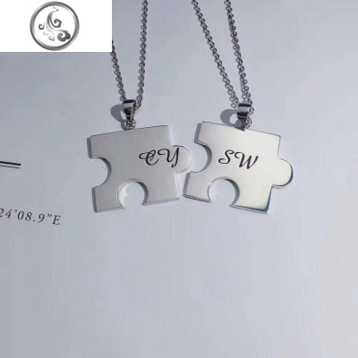 纯银定制s925闺蜜项链女一对古风学生森系四人款三人款二人款 JiMi