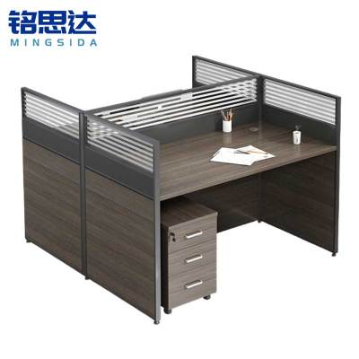 铭思达屏风工位双人对坐位(含柜)套