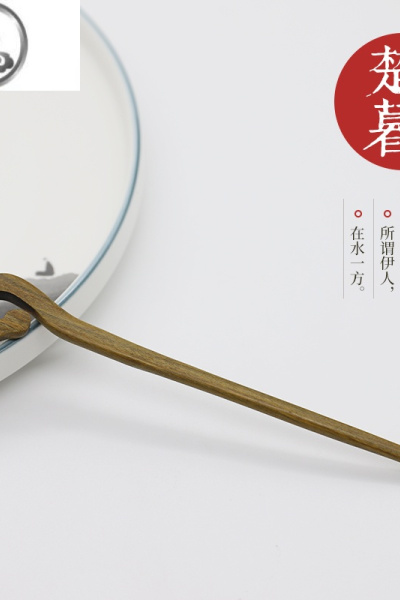 JiMi绿檀木发簪古风木簪子简约现代盘发日常旗袍簪子盘发簪女百搭头饰