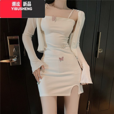 YIBUSHENG可盐可甜裙子女装季纯欲风性感包臀短裙性感辣妹穿搭吊带连衣裙