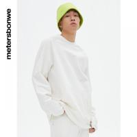 [1件3折价:79.5]美特斯邦威男针梭拼接套头卫衣