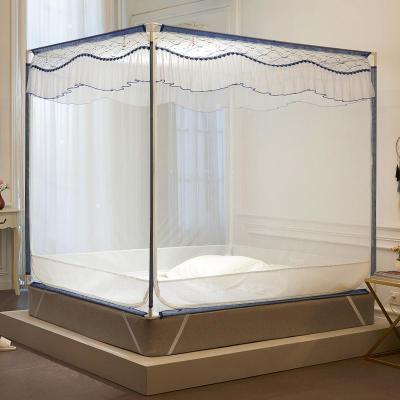 美帮汇蚊帐家用儿童防摔拉链款1.5米1.8m床蒙古包宝宝夏季支架纹帐1.2床