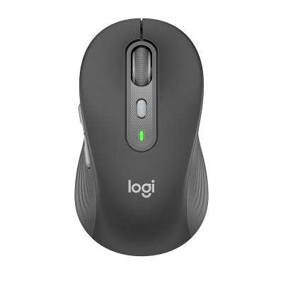 罗技(Logitech)M750 L无线蓝牙办公鼠标双模轻音粉色女生笔记本-黑色