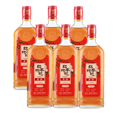 六瓶 径山红枣枸杞黄酒八年陈特型黄酒500ml*6