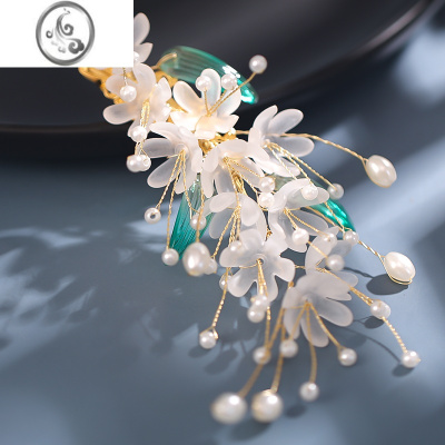 JiMi古风头饰铃兰发夹百搭简约日常发饰侧边边夹头饰少女旗袍汉服配饰