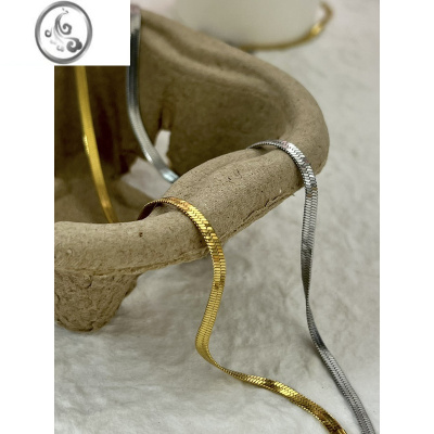 JiMi734号欧美蛇骨项链女链条锁骨链简约气质冷淡风钛钢百搭不掉色新