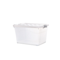 翌嘉 YJ4060308透明收纳箱衣服整理箱带轮物品收纳箱