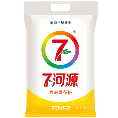 七河源麦芯雪花粉5kg 内蒙河套平原硬麦