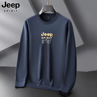 JEEP SPIRIT男士圆领卫衣印花时尚潮流休闲长袖打底衫