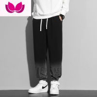 七斓卫裤子男士春ins潮牌2022新款宽松束脚运动裤潮流休闲长裤