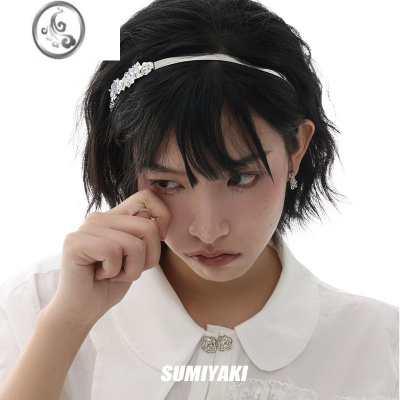 JiMi绝美!SUMIYAKI月蚀2.0发箍 小众设计感金属风发饰月光石发夹
