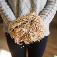 家柏饰(CORATED)生麻丝 装饰麻纤维小白麻拍摄道具ZAKKA乡村陈列造景 生麻丝80g 干树枝