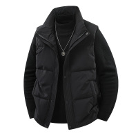 户外运动可二开马甲男无袖背心立领羽绒马甲保暖青少年外套男