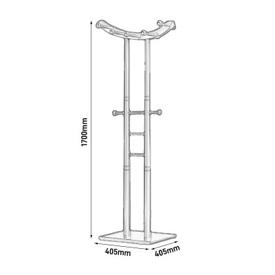 臻远ZY-YMJ-05落地衣帽架家用卧式挂衣架白色升级款