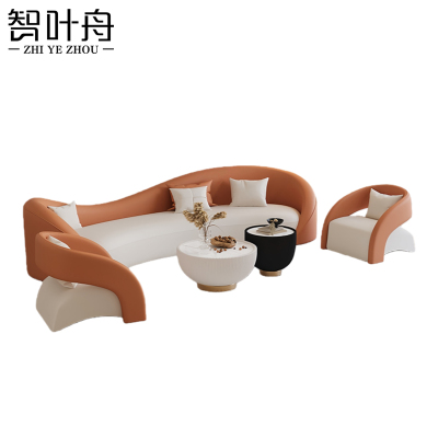 智叶舟沙发茶几组合210*85*75cm(3+1+1+茶几)套