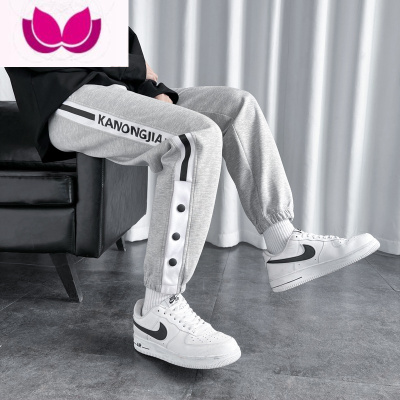 七斓青少年休闲裤子15岁男孩14帅气13初中学生12大童束脚运动卫裤