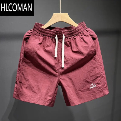 HLCOMAN冰丝薄款户外运动四分短裤男夏季休闲健身跑步篮球速干五分沙滩裤
