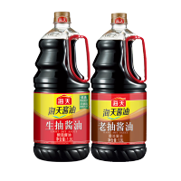 海天生抽酱油1.9L+老抽酱油1.9L 商用家用生抽 老抽 炒菜凉拌提鲜酿造酱油