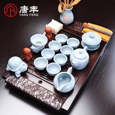 家柏饰(CORATED)实盘套装家用功夫茶具储水茶台实用简约泡茶壶整套茶海