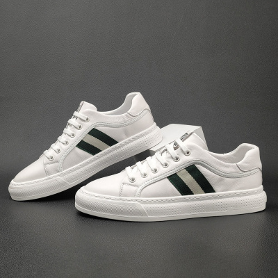 秋季新款真皮板鞋男款潮流百搭鞋子欧洲站男鞋男士轻奢懒人鞋