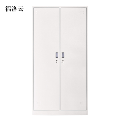 福洛云加厚二门钢制更衣柜员工柜铁皮职工储物柜带锁存包柜鞋柜