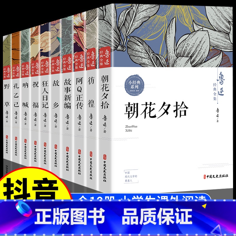 [全10册]鲁迅经典作品全集 [正版]鲁迅全集原著全十册 六七年级初中生阅读经典作品集杂文集朝花夕拾狂人日记故乡呐喊孔乙