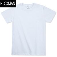 HLCOMAN美式320g短袖t恤男士宽松纯白色打底衫2024新款衣服夏季