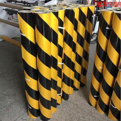 曼彩高速公路 反光贴 黄黑反光膜60cm*50M 斜纹间距10CM PET+铝基 2卷装