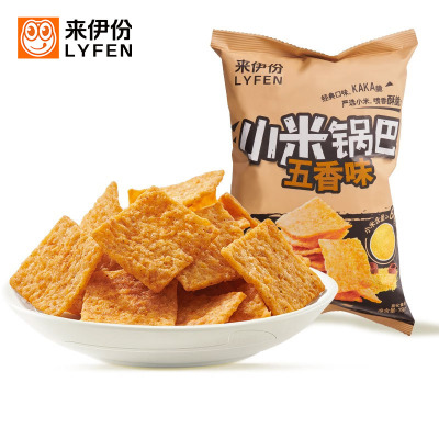 来伊份 小米锅巴(五香味)78g*3袋休闲零食怀旧办公室零嘴下午茶锅巴