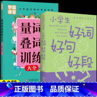[全2册]量词叠词训练+好词好句好段 小学通用 [正版]学霸课堂量词叠词训练大全词语积累手册句子训练一本通小学语文1-6