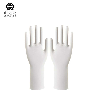 山之只 一次性丁腈手套 白色12寸50只/盒