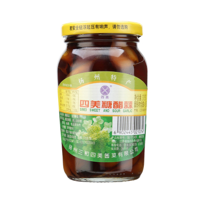 三和四美糖蒜 醋泡蒜头 咸蒜 扬州特产甜蒜下饭菜腌制酱菜 糖醋蒜375g