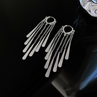 长款流苏显脸瘦耳环小众设计2023年新款轻奢耳钉高级感个性耳饰女送女朋友老婆情人节七夕生日礼物