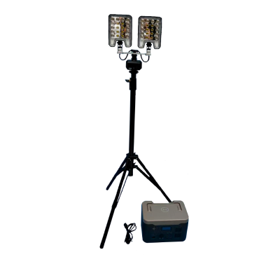 简鼎 JD6813 DC18.5V 1000W IP65 锂电池供电 LED 便携升降灯(计价单位:台)黑色