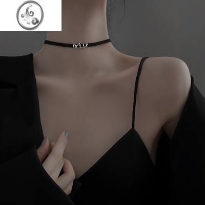 JiMi 黑色choker项圈女颈带chocker项链女ins嘻哈脖颈链脖子饰品