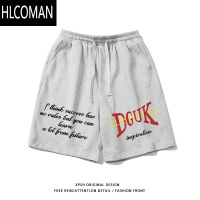 HLCOMANvintage美式高街休闲短裤男款夏季潮牌情侣五分裤宽松阔腿运动裤