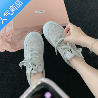 SUNTEK阿miu家厚底做旧休闲鞋女2023年春夏新款板鞋系带小白脏脏鞋