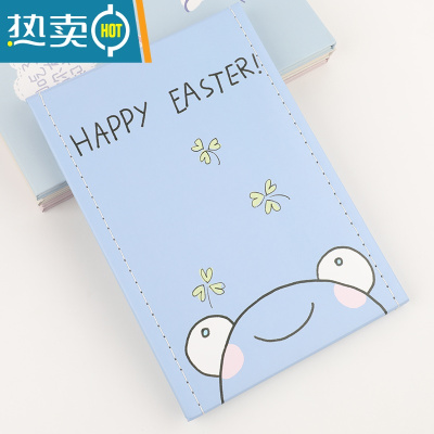 敬平韩版简约可爱女生宿舍化妆折叠梳妆书桌面学生便携台式公主小镜子便携式用镜 湖蓝色 青蛙加厚