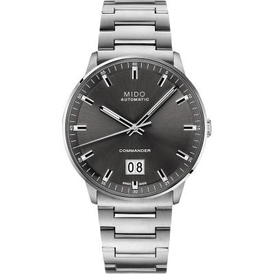 Mido男表指挥官系列大日期 瑞士自动机械表黑盘不锈钢商务腕表