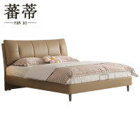 蕃蒂软包床咖色张