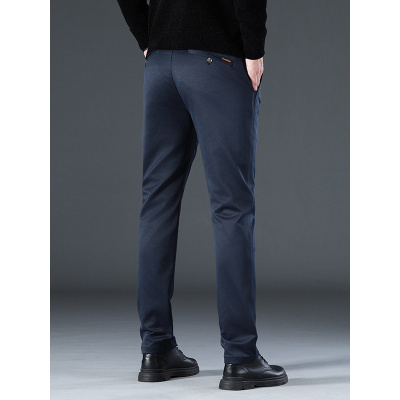 秋冬厚款男裤加厚高端轻奢中年商务抗皱直筒新款男士休闲裤战术裤