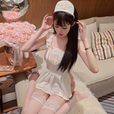 长夜漫漫情趣内衣纯欲护士装可爱围裙制服诱惑角色扮演激情装1608