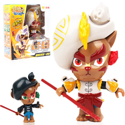 庄臣京剧猫变形公仔塑料玩具乘风破浪武松白糖小青大飞武器全套装变形